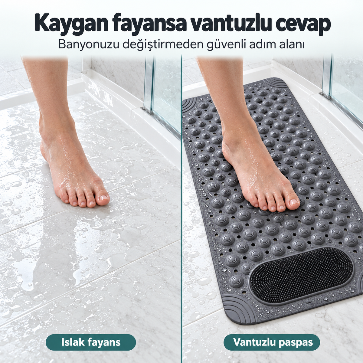 Vantuzlu Banyo ve Duş Kaydırmazı